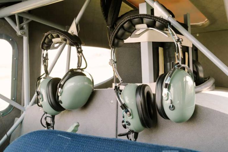 Two headsets for pilots