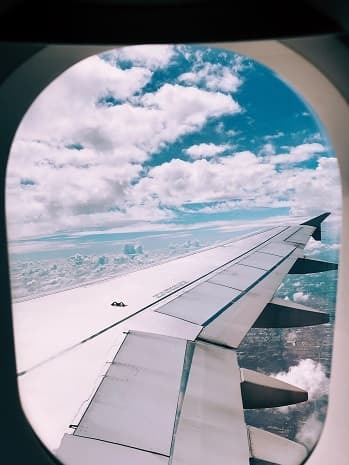 View out an airline window