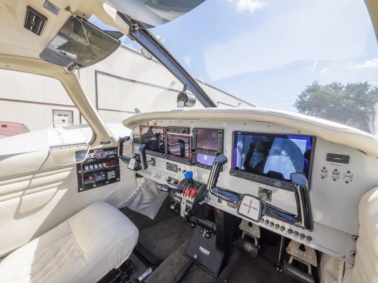 Airplane cockpit interior