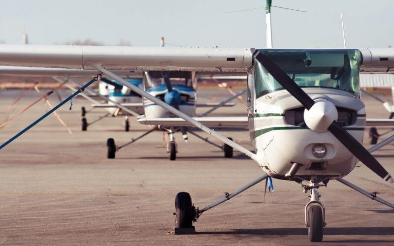 Cessna airplanes getting ready to be calculated