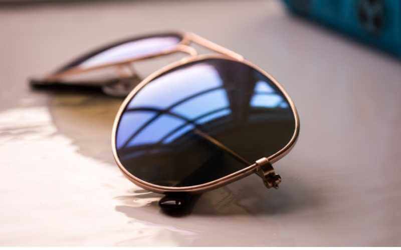 Sunglasses on a table