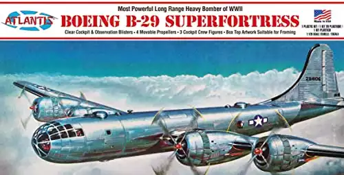B-29 Superfortress Plastic Model kit Made in The USA Atlantis 1:120 Scale WWII Bomber