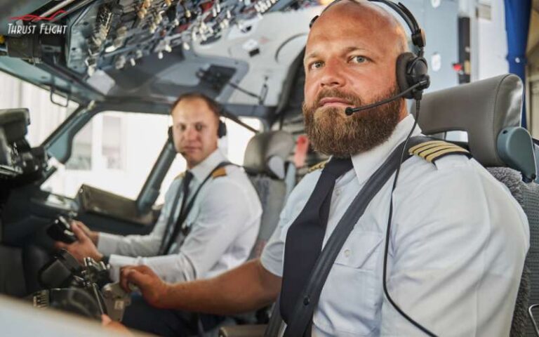 Airline pilot with a beard